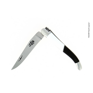 Folding Knife "Airbus" Carbon Fibre and White Acrylic Handle and Stainless Steel Bolsters