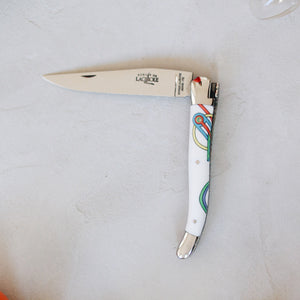 Folding Knife "Altaïr" Sublimated Acrylic Handle and Stainless Steel Bolsters