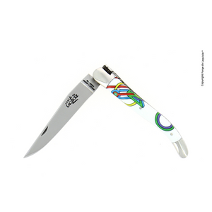 Folding Knife "Altaïr" Sublimated Acrylic Handle and Stainless Steel Bolsters