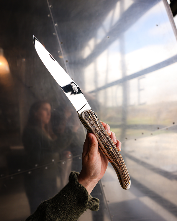 Carving Set PRESTIGE Deer Antler Handle