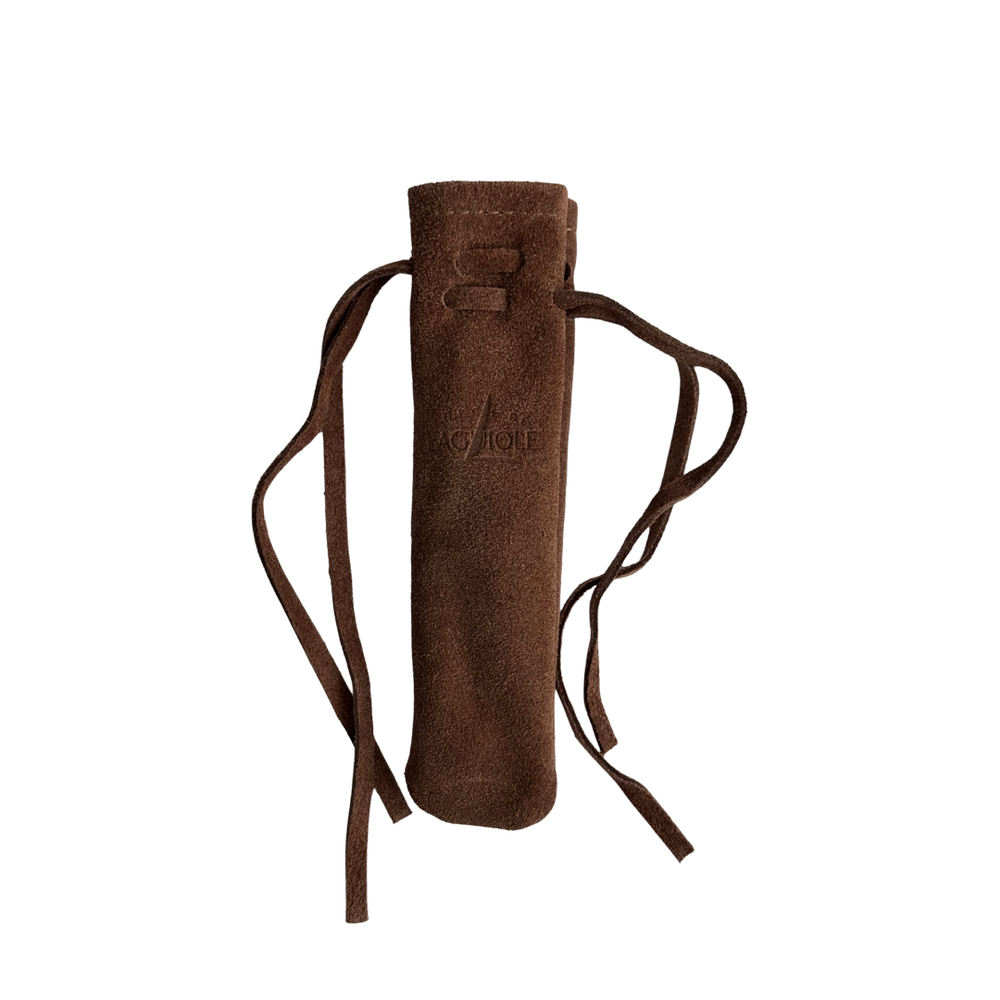 Leather sheath with lace