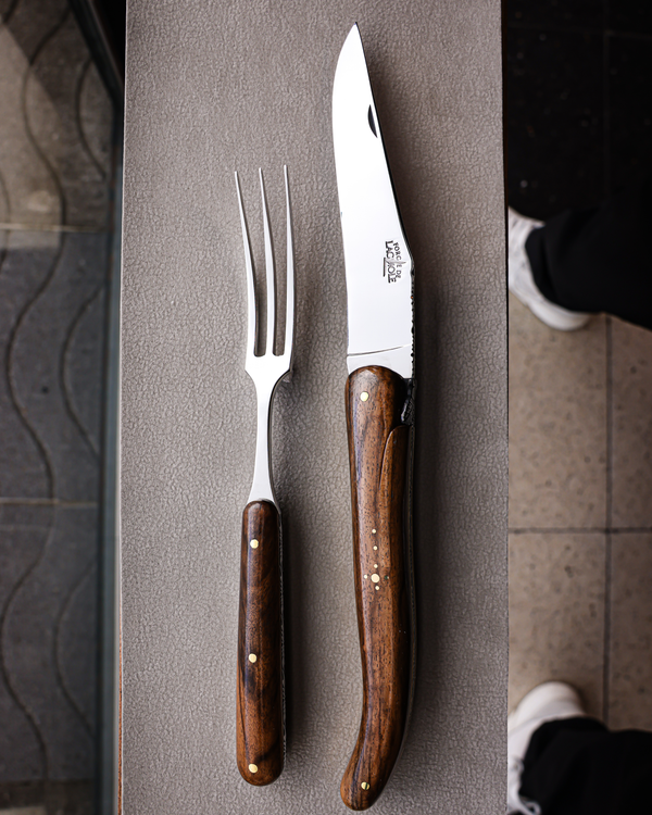 Carving Set PRESTIGE Walnut Handle