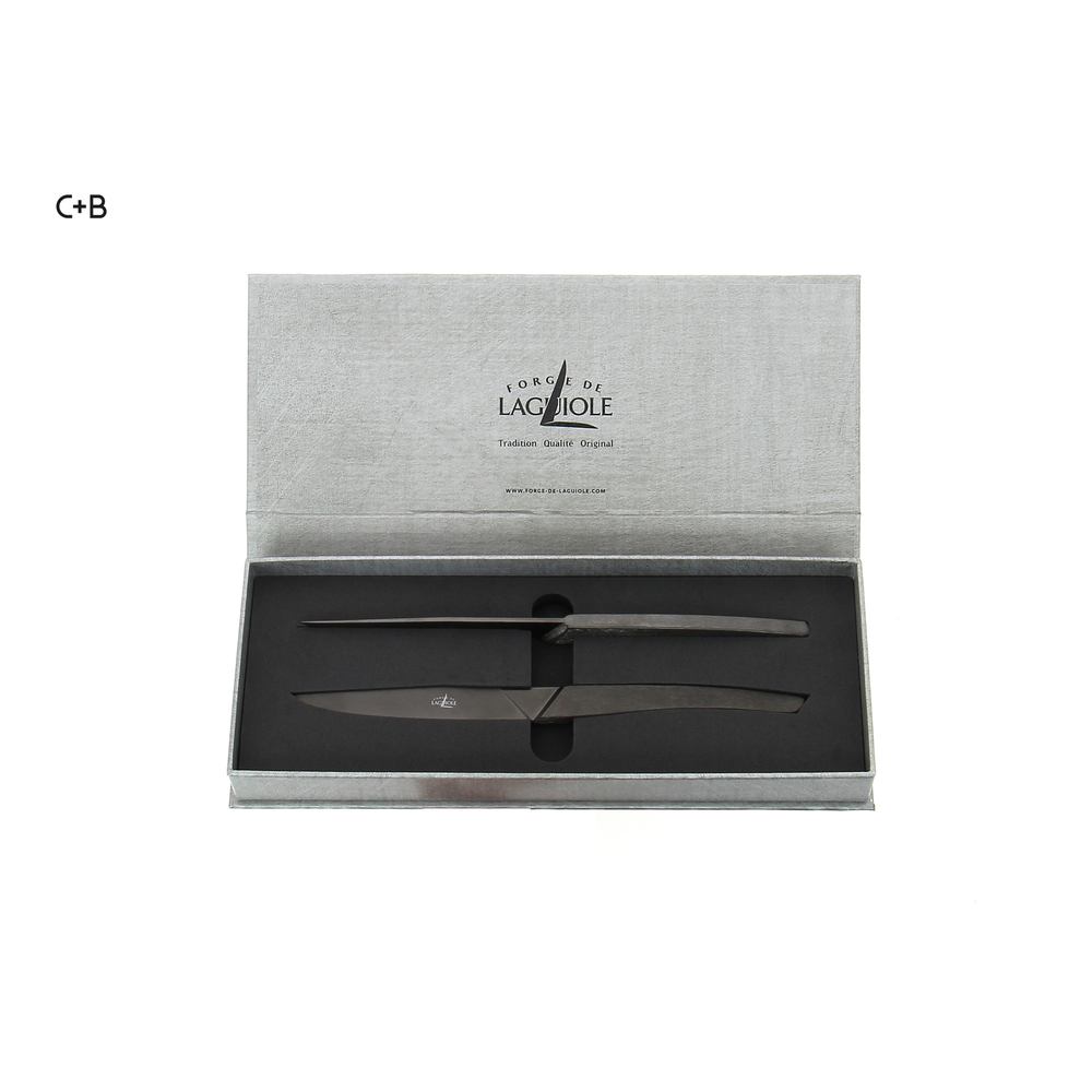 Table knives Stainless Steel Monobloc handle AIGUDA Black