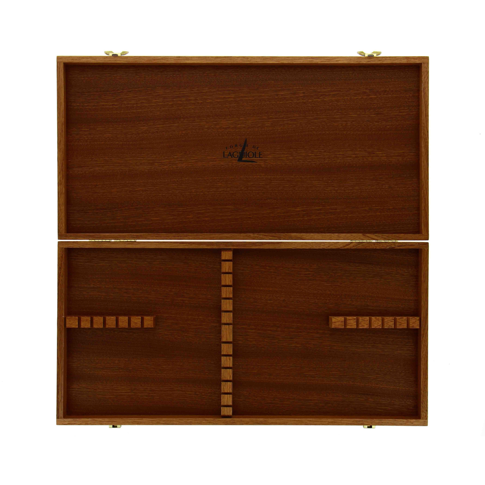 Wooden Box for Cutlery Set of 24 Dark Sapele Wood