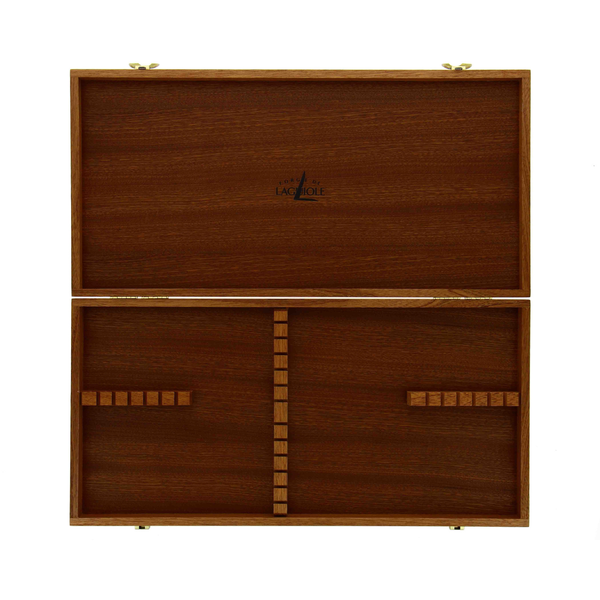 Wooden Box for Cutlery Set of 24 Dark Sapele Wood