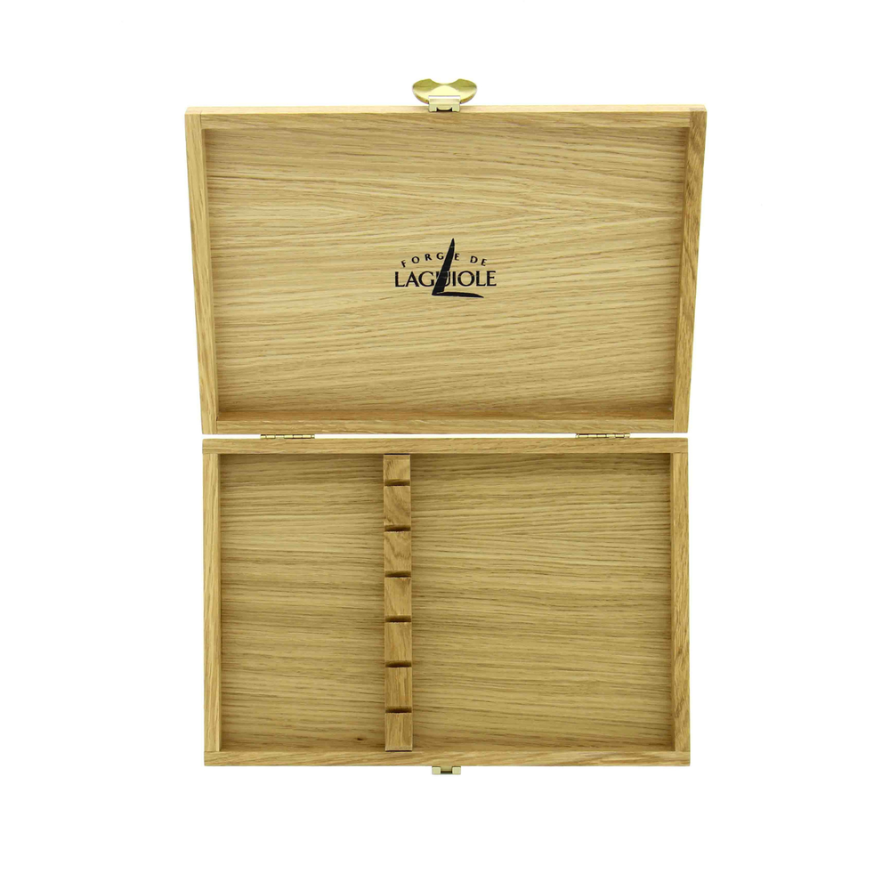 Wooden Box for Cutlery Set of 6 Light Oak