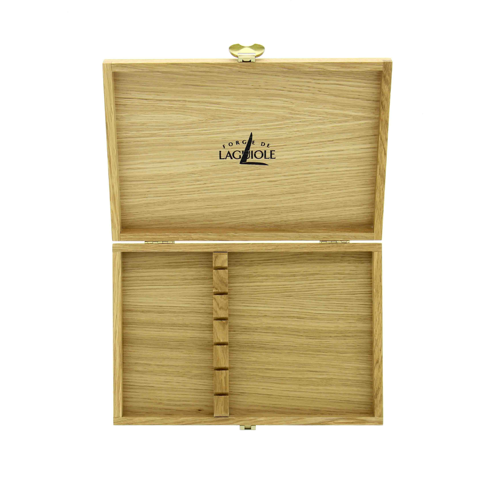 Wooden Box for Cutlery Set of 6 Light Oak