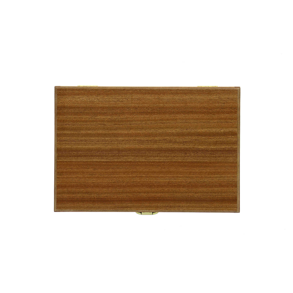 Wooden Box for Cutlery Set of 6 Dark Sapele Wood