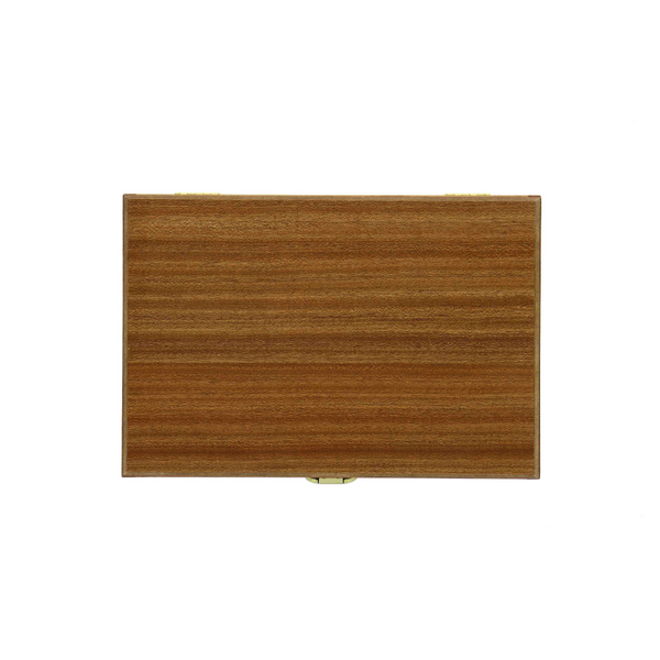 Wooden Box for Cutlery Set of 6 Dark Sapele Wood