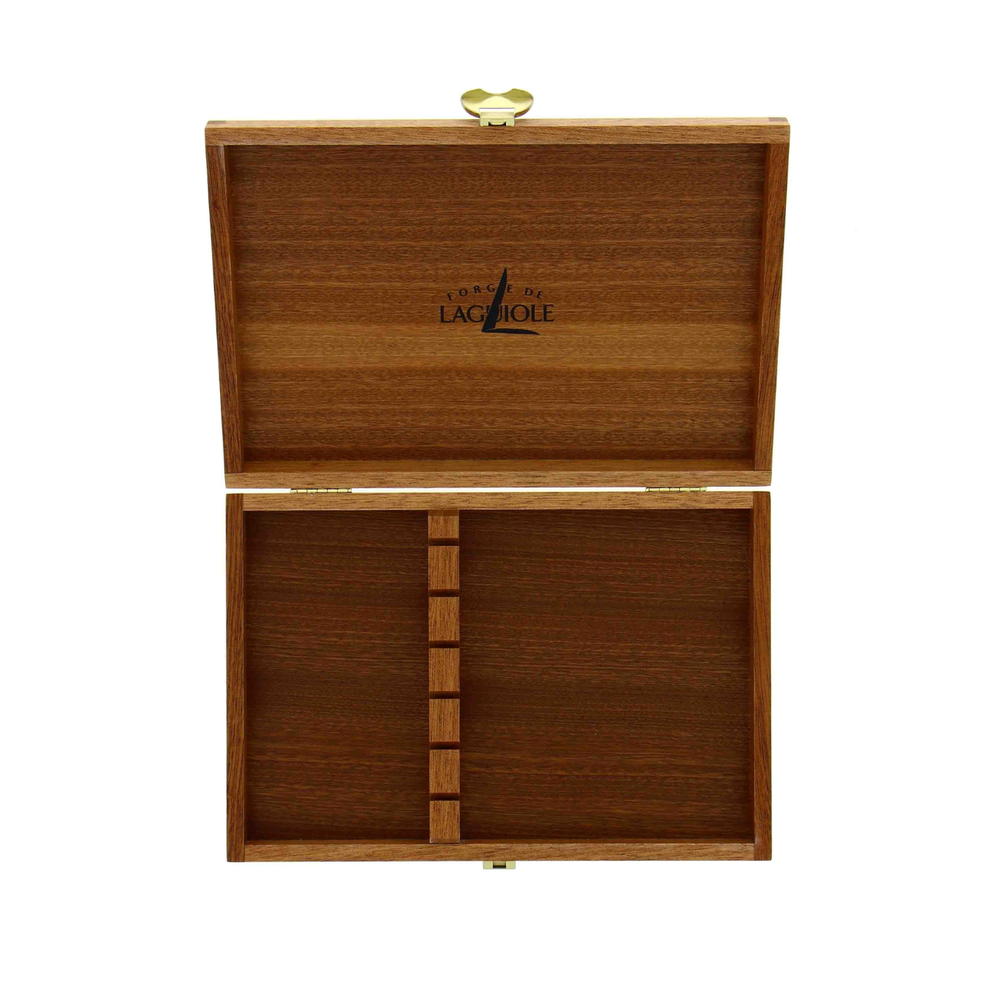 Wooden Box for Cutlery Set of 6 Dark Sapele Wood