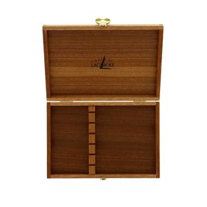 Wooden Box for Cutlery Set of 6 Dark Sapele Wood
