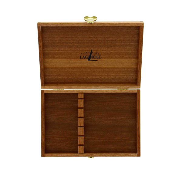 Wooden Box for Cutlery Set of 6 Dark Sapele Wood