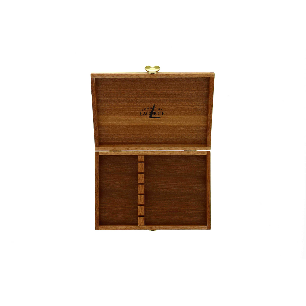 Wooden Box for Cutlery Set of 6 Dark Sapele Wood
