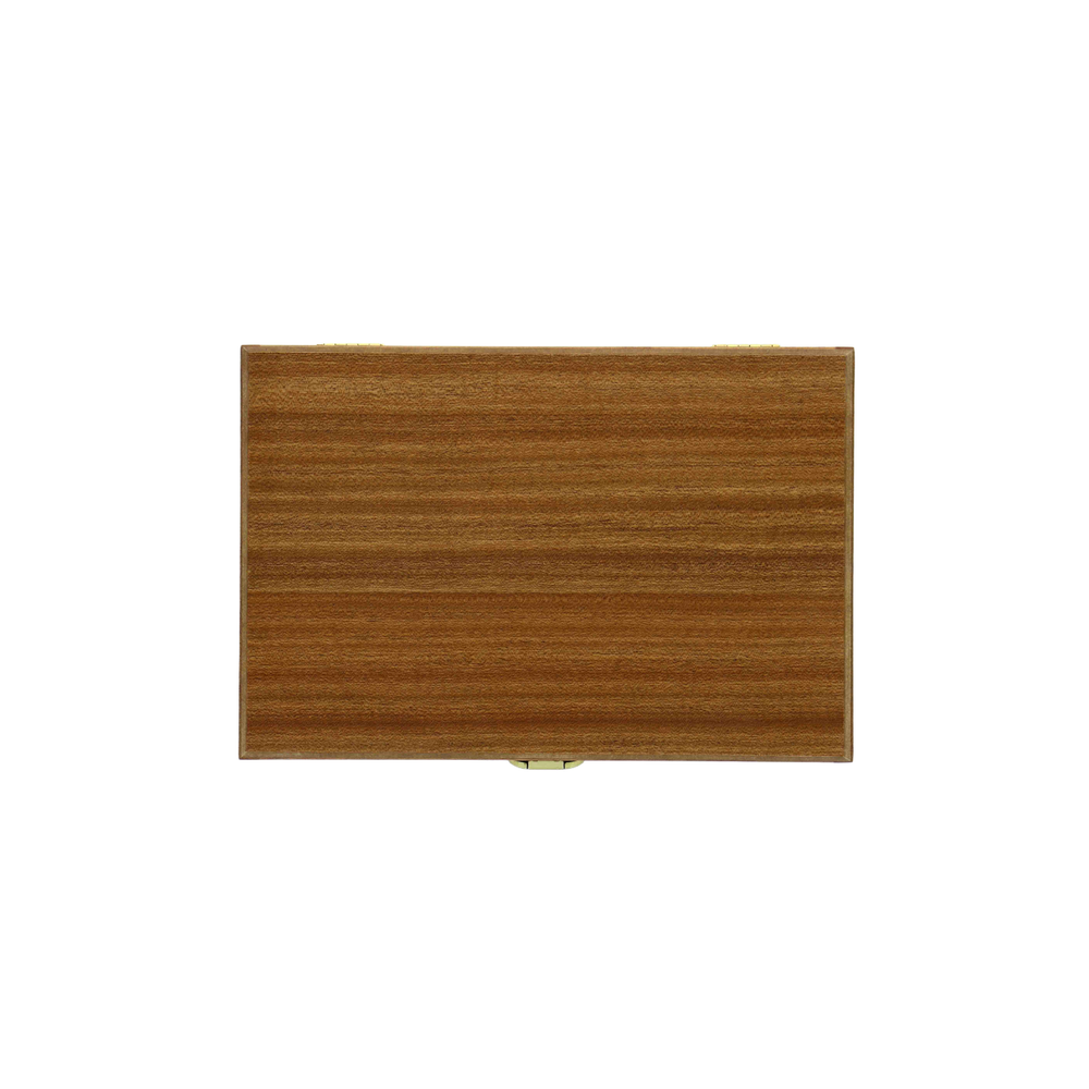 Wooden Box for Cutlery Set of 6 Dark Sapele Wood