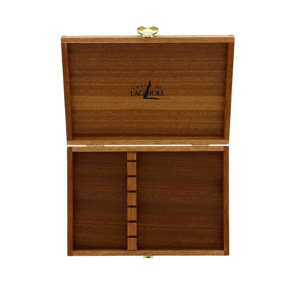 Wooden Box for Cutlery Set of 6 Dark Sapele Wood