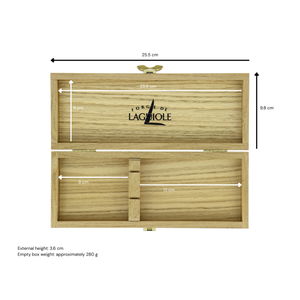Wooden Box for Cutlery Set of 2 Light Oak