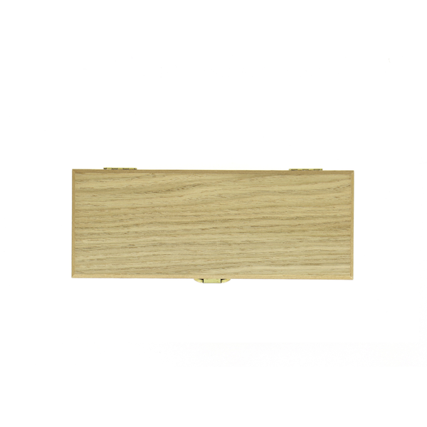 Wooden Box for Cutlery Set of 2 Light Oak