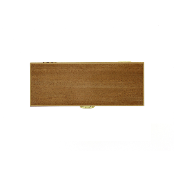 Wooden Box for Cutlery Set of 2 Dark Sapele Wood