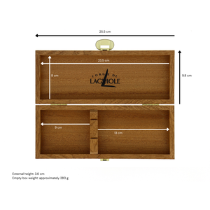 Wooden Box for Cutlery Set of 2 Dark Sapele Wood