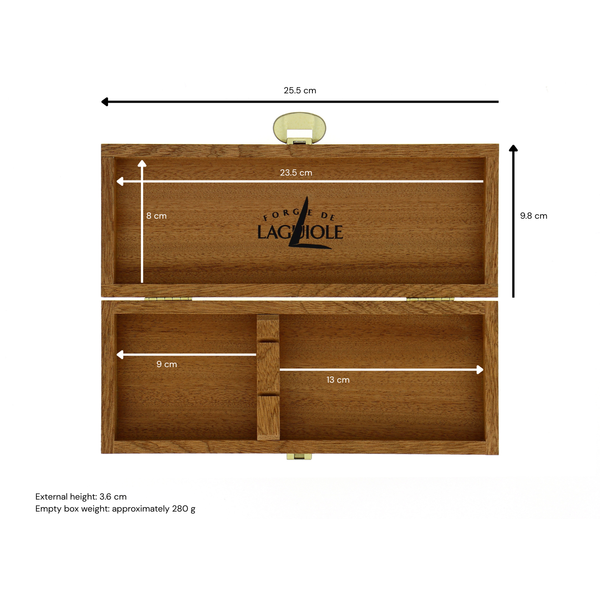 Wooden Box for Cutlery Set of 2 Dark Sapele Wood