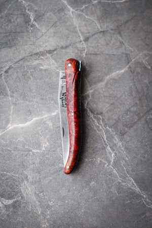 Folding Knife Ambonya Burl Handle
