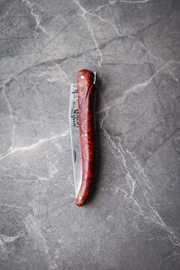 Folding Knife Ambonya Burl Handle