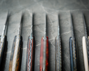 Folding Knife Orange Carbon Fibre Handle