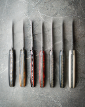 Folding Knife Orange Carbon Fibre Handle