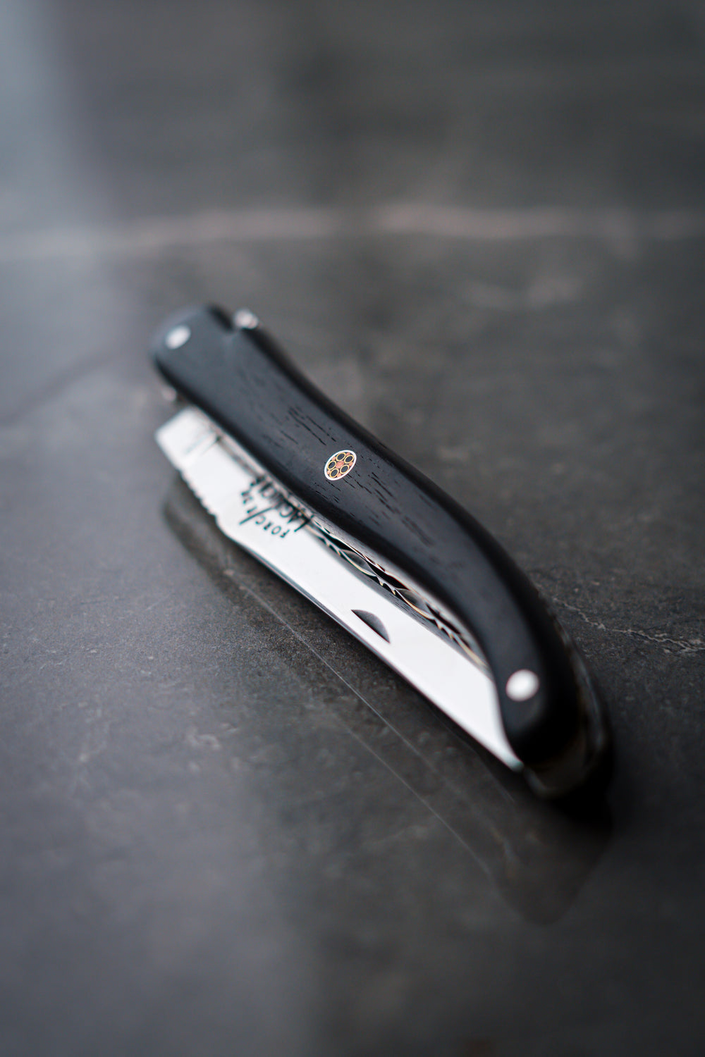 Folding Knife Ebony Handle