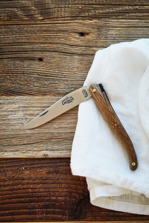 Folding Knife Indication Geographique Fossilised Oak Handle