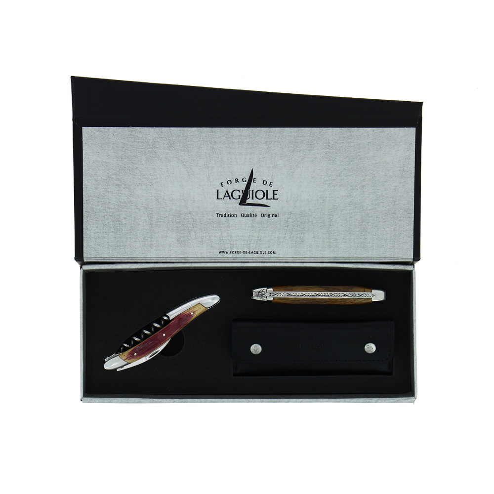 Duo Gift Set - Barrel Oak - Corkscrew and 12cm Folding Knife