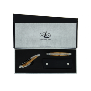 Duo Gift Set - Juniper - Corkscrew and 12cm Folding Knife