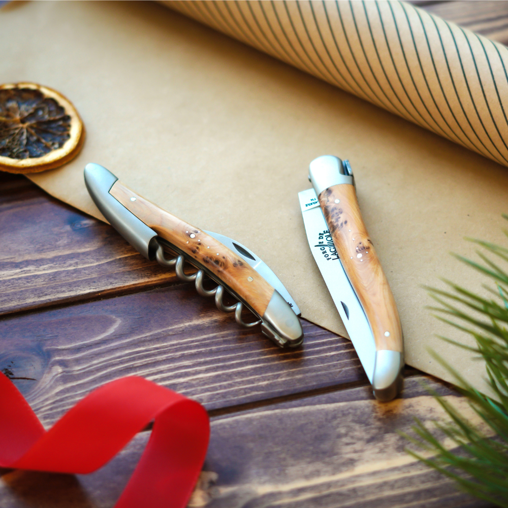 Duo Gift Set - Juniper - Corkscrew and 12cm Folding Knife