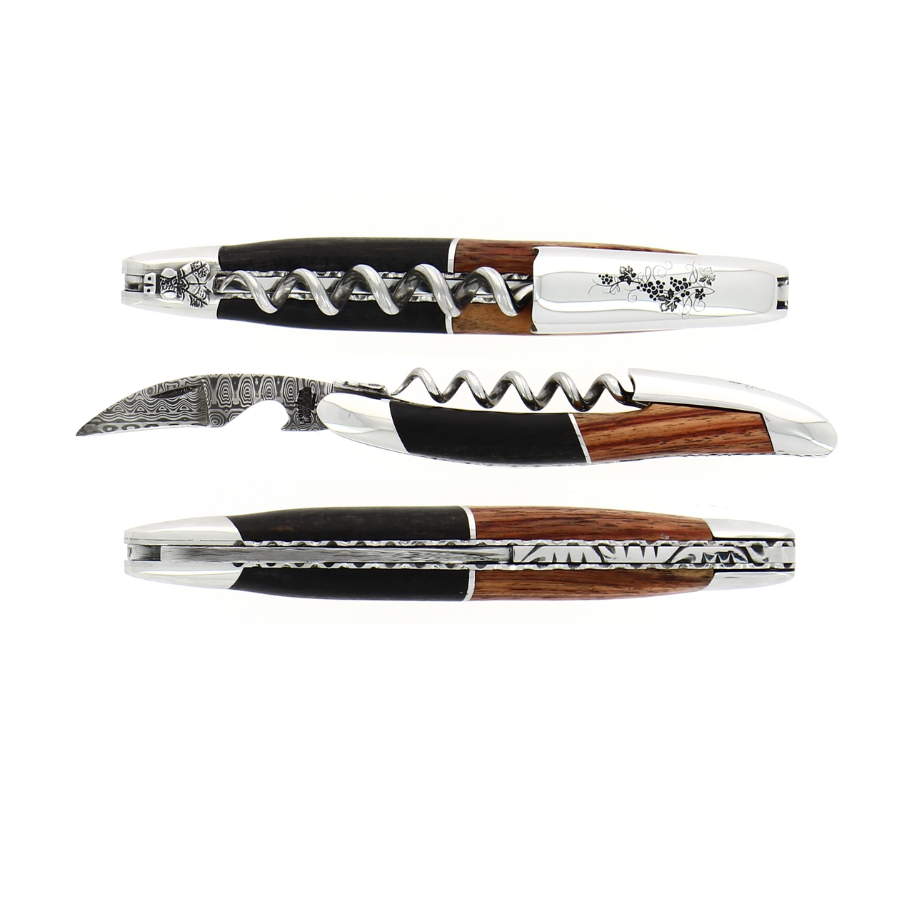 Forge de Laguiole Corkscrew – Ebony & Rosewood Handle & Hand-Chiselled Bee
