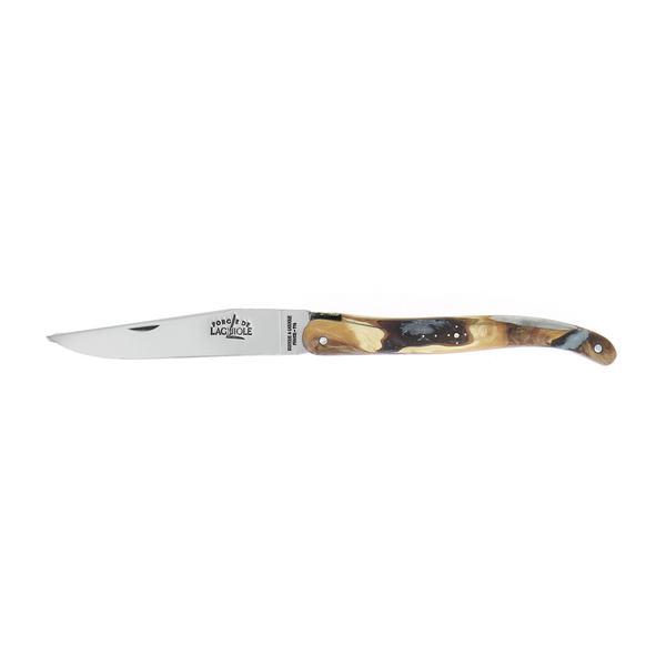 Folding Knife White Alchemy Juniper Handle and No Bolsters