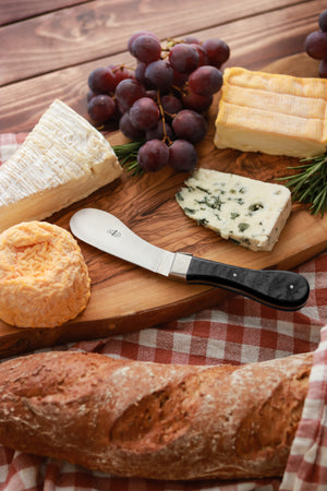 Cheese Knife Black Compressed Fabric Handle “Nomade” Designed by Barthélemy