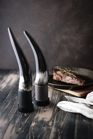Aubrac cow horn Pepper Mill