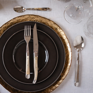 Cutlery Set of 2 Light Horn Handle