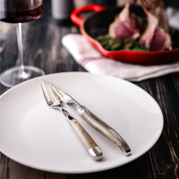 Cutlery Set of 2 Light Horn Handle