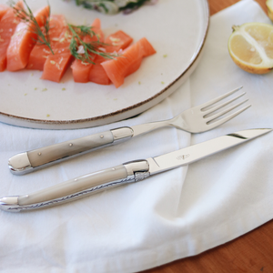 Cutlery Set of 2 Opalescence Acrylic Handle