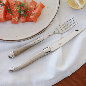 Cutlery Set of 2 Opalescence Acrylic Handle