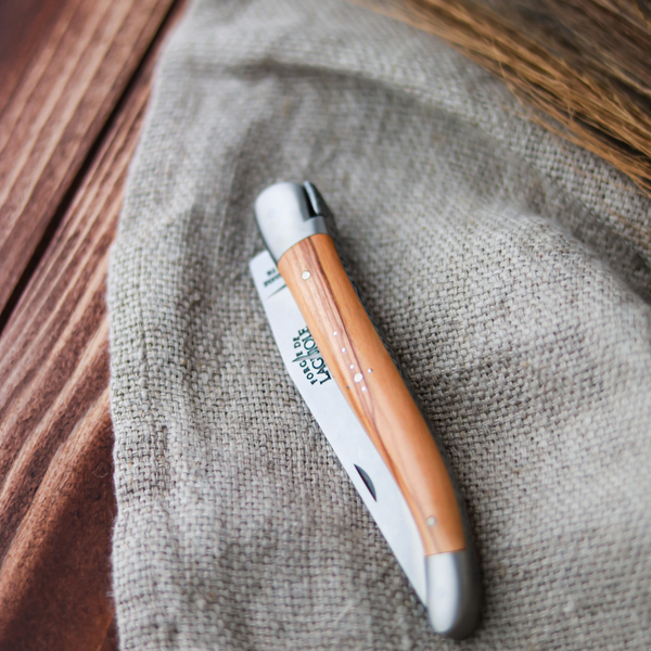 Duo Gift Set - Olivewood - Corkscrew and 11cm Folding Knife