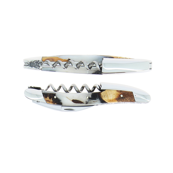 Forge de Laguiole Corkscrew – Alchemy Juniper White Handle & Hand-Chiselled Bee
