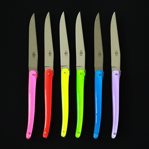 Table knives Mixed Colours Acrylic handle "Wilmotte" Designed by Wilmotte